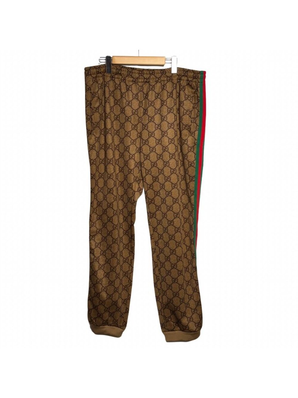 Gucci GG Technical Jersey Jogging Pants Brown Polyester Cotton XXL